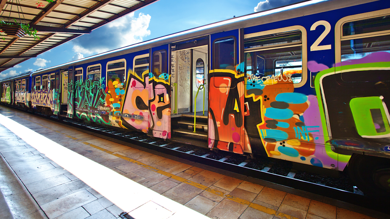 Картинки по запросу first graffiti on the trains